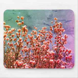 Mousepad Magnolia Blossomo Blue Sky Flower Art