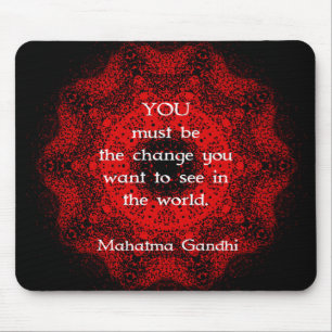 Mousepad Mahatma Gandhi Wisdom dizendo sobre ação