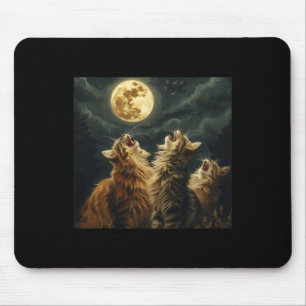 Mousepad Maine Coon Howl No Moon Cat Lover