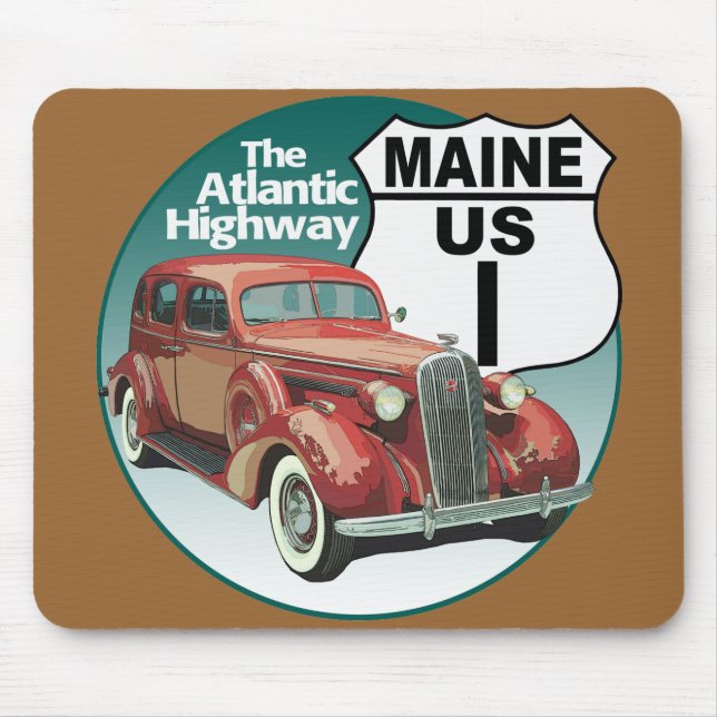 Mousepad Maine US Route 1 - Estrada do Atlântico (Frente)