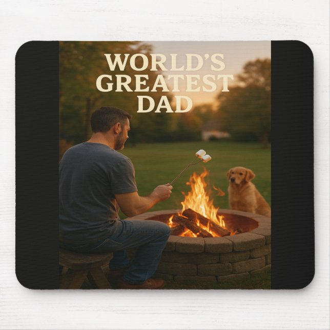 Mousepad Maior Pai do Mundo - Edição Fireside (Frente)