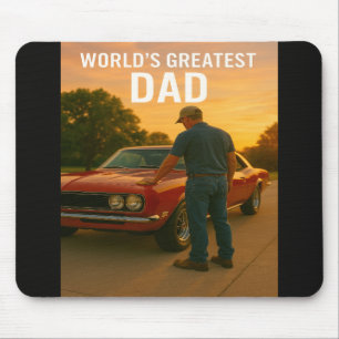 Mousepad Maior Pai do Mundo - Muscle Car Moment Edition