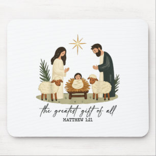 Mousepad Maior Presente De Todos Presépio Cristão Crismas