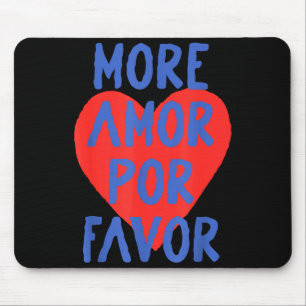 Mousepad Mais Amor R Favor Coração Vermelho Fofo Citação de