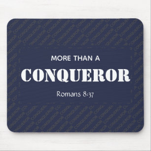 Mousepad MAIS DO QUE UM CONQUERADOR Cristão Motivacional