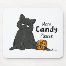 Mais Doces Por Favor Halloween Gato Preto