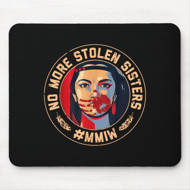 Mousepad -Mais Irmã Roubada Mão Vermelha Mmiw Conscientizaç (Frente)