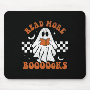 Mousepad Mais Livros Fofo-Fantasma Lendo Livro Halloweacher