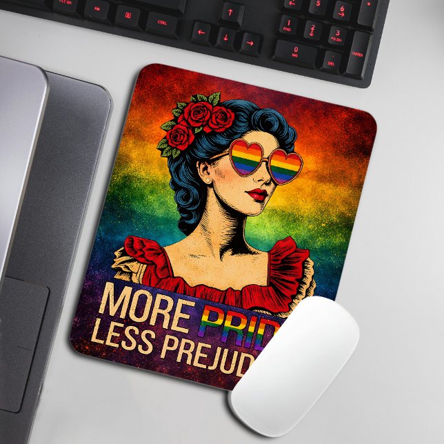 Mousepad Mais Orgulho Menos Preconceito Mês do Orgulho LGBT (Criador carregado)