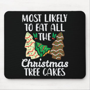 Mousepad Mais Propensa a Comer Bolos de Árvore de Natal Gar