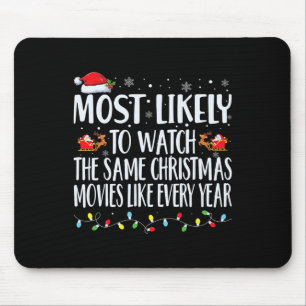 Mousepad Mais propenso a assistir aos mesmos filmes de Nata