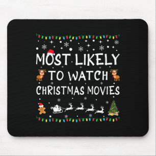 Mousepad Mais Propenso a Assistir Filmes de Natal Família C