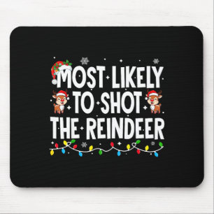 Mousepad Mais Propenso a Atirar no Renascer Natal Família C