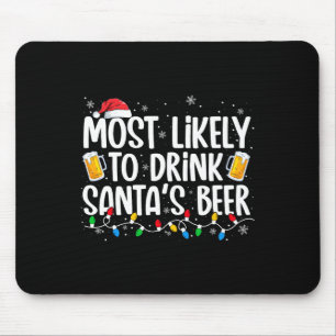 Mousepad Mais Propenso a Beber a Cerveja do Papai Noel Dive