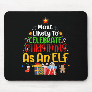 Mousepad Mais propenso a celebrar o Natal como elfo
