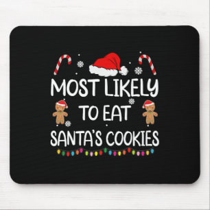 Mousepad Mais Propenso a Comer os Biscoitos do Papai Noel F
