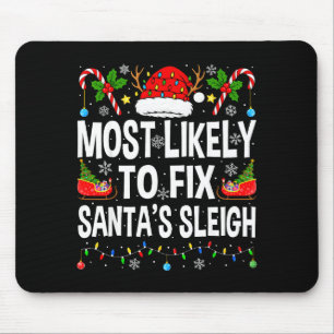 Mousepad Mais Propenso a Consertar o Trenó de Papai Noel Fa
