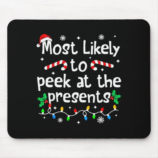 Mousepad Mais Propenso a Espiar as Piadas de Natal Combinan (Frente)