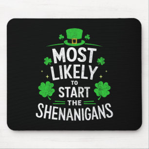 Mousepad Mais Propenso a Iniciar as Travessuras St Patricks