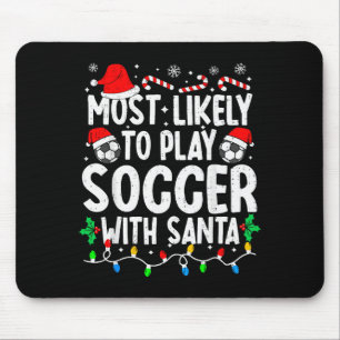 Mousepad Mais Propenso a Jogar Futebol com o Papai Noel Cor