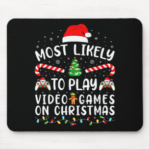 Mousepad Mais Propenso a Jogar Videojogos no Natal Família