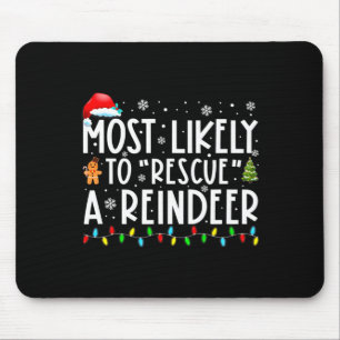 Mousepad Mais Propenso a Resgatar um Renas Divertido Natal