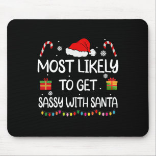 Mousepad Mais Propenso a se Dar Bem com o Papai Noel Famíli