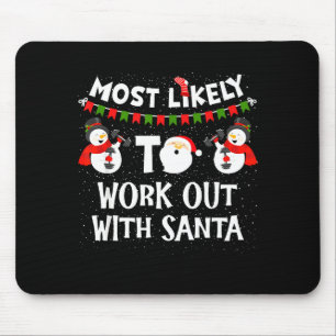 Mousepad Mais Propenso a se Exercitar com o Natal em Famíli