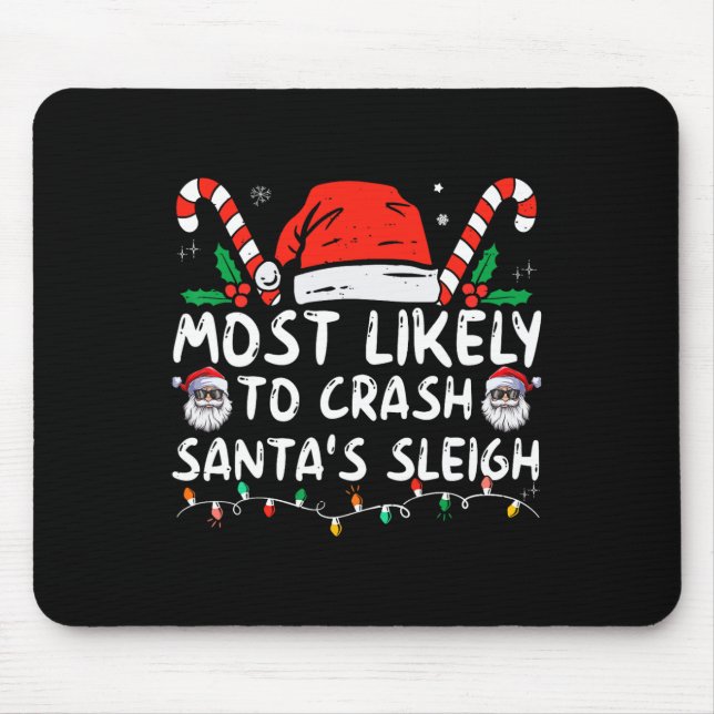 Mousepad Mais propenso a travar Papais noeis de Natal (Frente)