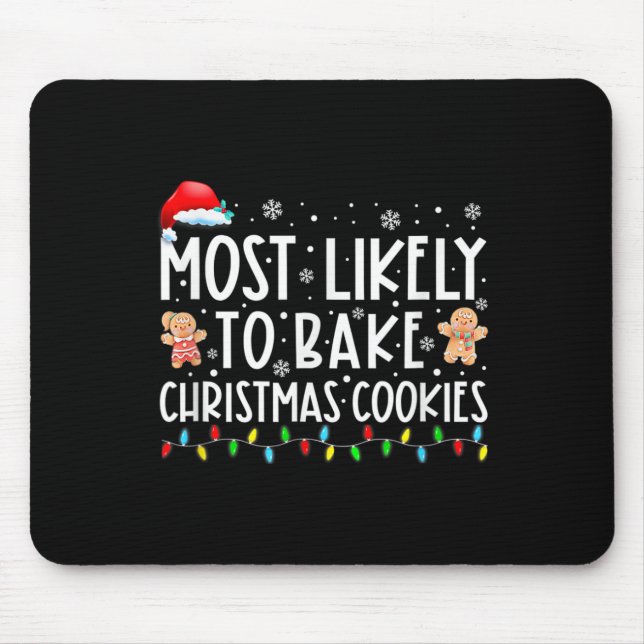 Mousepad Mais Provável A Assar De Biscoitos De Natal (Frente)