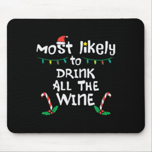 Mousepad Mais Provável Beber A Família Natal Xmas Correspon