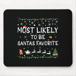 Mousepad Mais Provável de Ser o Favorito do Papai Noel Famí