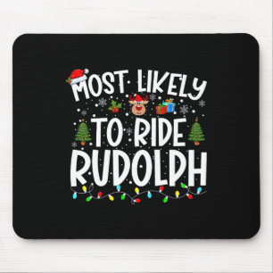 Mousepad Mais Provável Para Andar No Natal Da Família Rudol