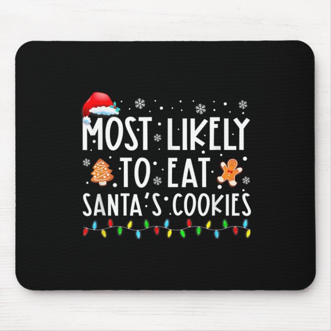 Mousepad Mais Provável Para Comer O Natal Da Família Santas (Frente)