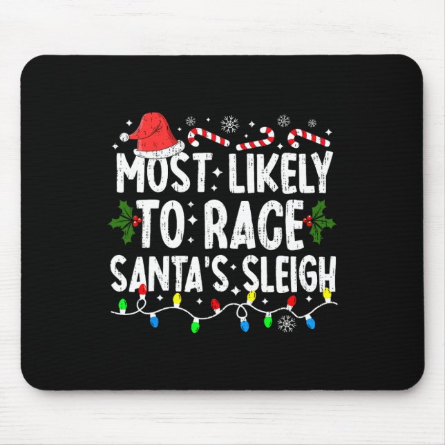 Mousepad Mais Provável Para Correr Papais noeis Que Saltam  (Frente)