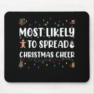 Mousepad Mais Provável Para Espalhar Xmas Da Família Feliz