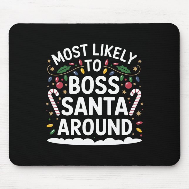 Mousepad Mais Provável Para Papais noeis Chefe Em Torno Da  (Frente)