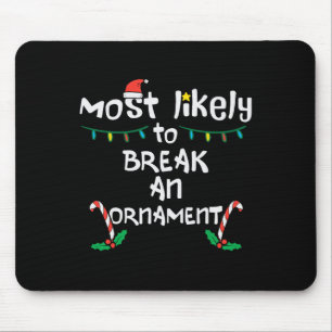 Mousepad Mais Provável Quebra Uma Família De Natal De Ornam