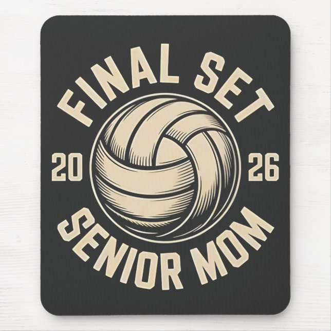 Mousepad Mais velho Final de Graduação Mãe 2026 Voleibol (Frente)