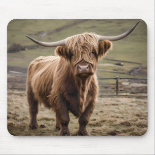 Mousepad **"Majestade Furry: A Vaca do Planalto Wooly Brown