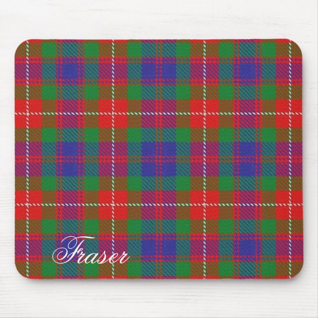 Mousepad Majestosa Scottish Clan Fraser de Lovat Tartan (Frente)