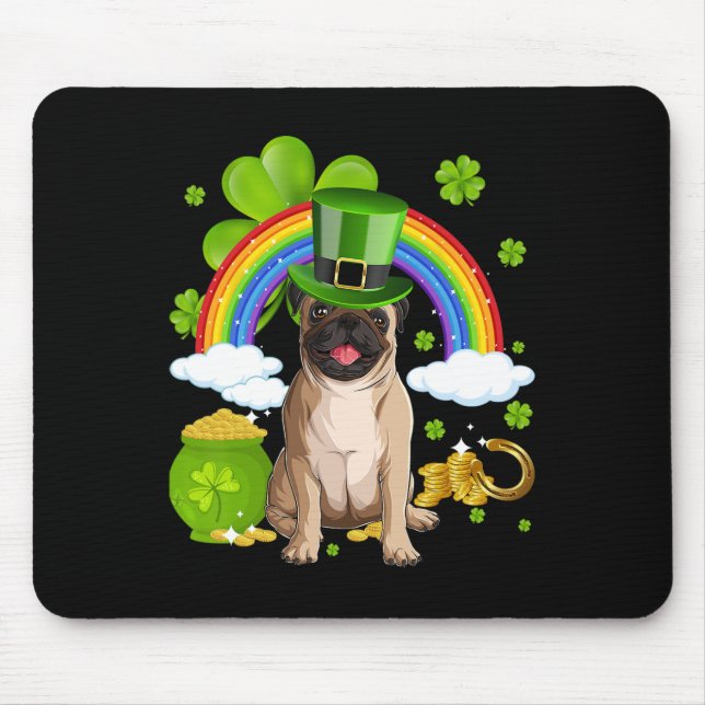 Mousepad Make St Patricks Day Great Again Funny Pig Men Wom (Frente)