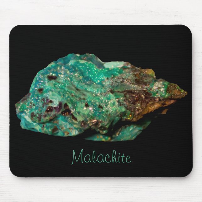 Mousepad Malachite Green Mineral Rock Nature Fotografia (Frente)