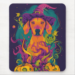 Mousepad Malandro Vizsla Halloween Bruxelles E Pumpkin