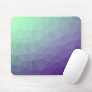 Mousepad Malha geométrica verde-roxa com gradiente verde-m