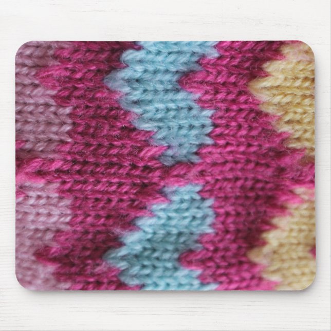 Mousepad malha rosa, azul e amarelo (Frente)
