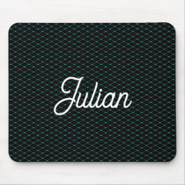Mousepad Malha verde monograma em preto