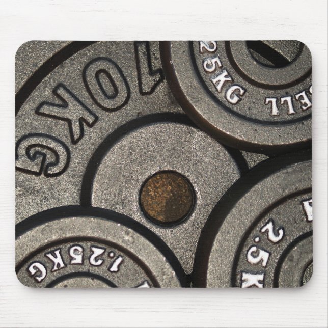 Mousepad Malhação de Pesos do Gym Preto (Frente)