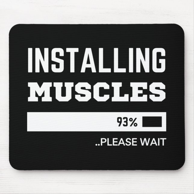 Mousepad Malhação Funny Workout Instalando Músculos (Frente)