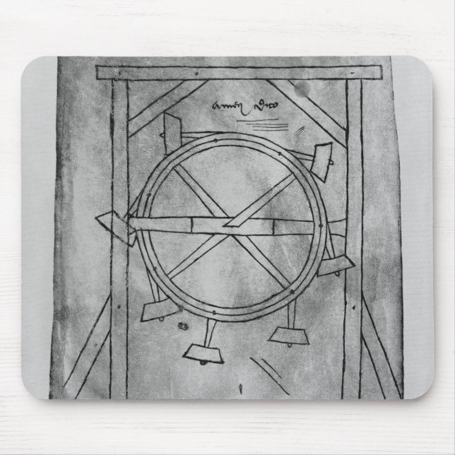 Mousepad Malhos e roda do movimento suposta perpétuo (Frente)